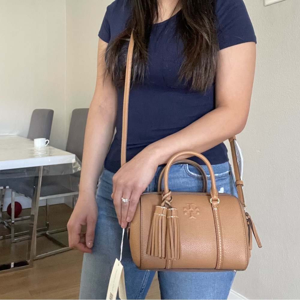 New✨  tory burch thea mini satchel  (brown) crossbody shoulder bag 146449 - Picture 10 of 14